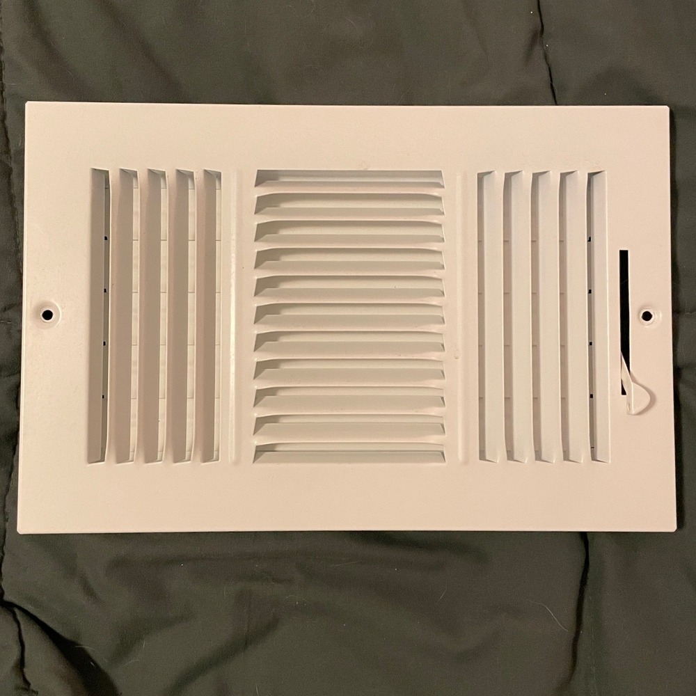 10x6 (in) White HVAC Wall Vent Diffuser Grill Cover Air Condition Louvered 3Way